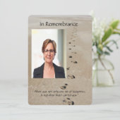 Voetafdrukken in het zand-gedicht aangepaste geden kaart (Staand voorkant)