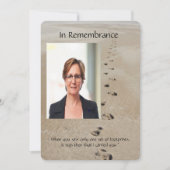 Voetafdrukken in het zand-gedicht aangepaste geden kaart (Voorkant)