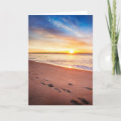 Voetafdrukken in het zand gedicht bedankkaart (Voorkant)