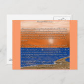 Voetafdrukken in het zand gedicht briefkaart (Voorkant / Achterkant)