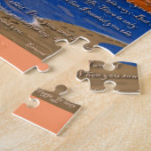 Voetafdrukken in het zand gedicht legpuzzel (Zijkant)