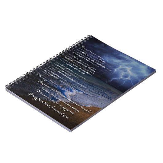 Voetafdrukken in het zand gedicht notitieboek (Linkerzijde)