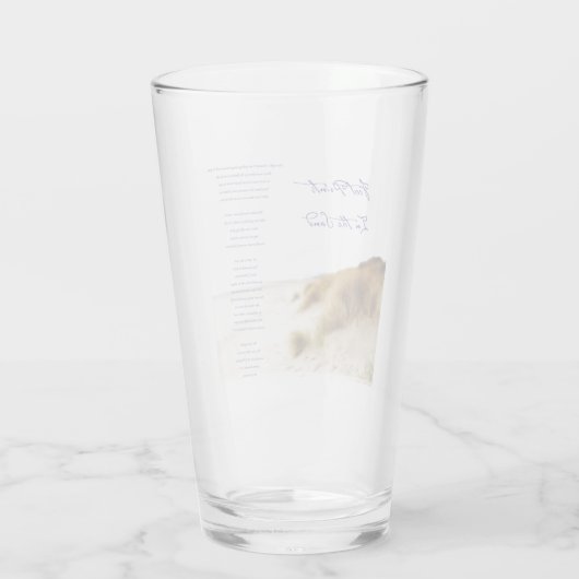 voetafdrukken in het zand glas (Achterkant)