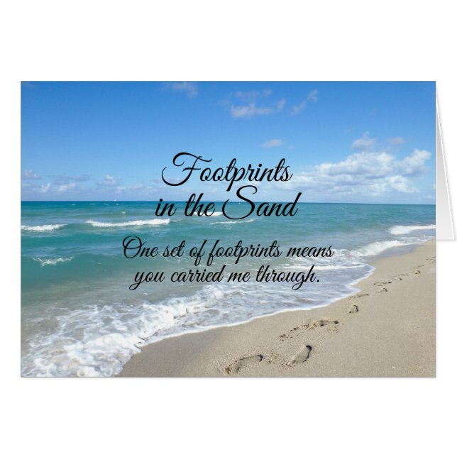 Voetafdrukken in het zand-Inspirerend Christelijk (Voorkant Horizontaal)