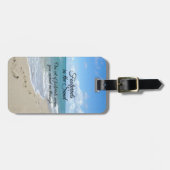 Voetafdrukken in het zand-Inspirerend Christelijk Bagagelabel (Voorkant horizontaal)