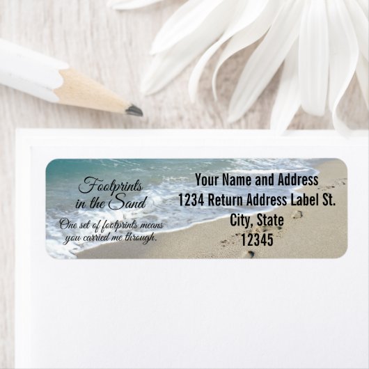 Voetafdrukken in het zand-Inspirerend Christelijk Etiket (Insitu)