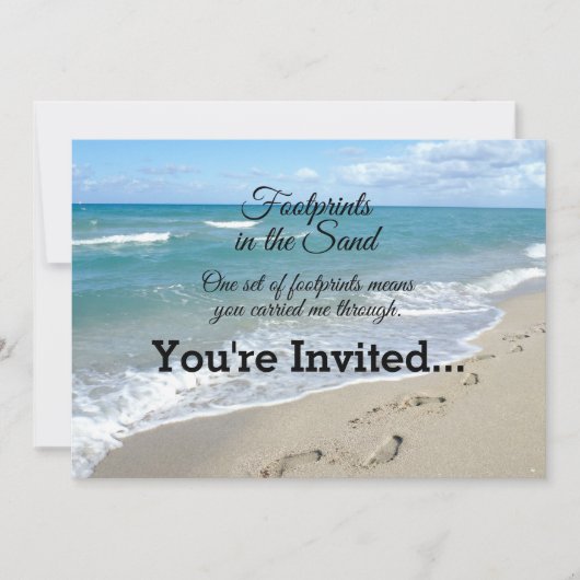 Voetafdrukken in het zand-Inspirerend Christelijk Kaart (Voorkant)