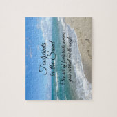 Voetafdrukken in het zand-Inspirerend Christelijk Legpuzzel (Verticaal)