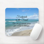 Voetafdrukken in het zand-Inspirerend Christelijk Muismat (Met muis)