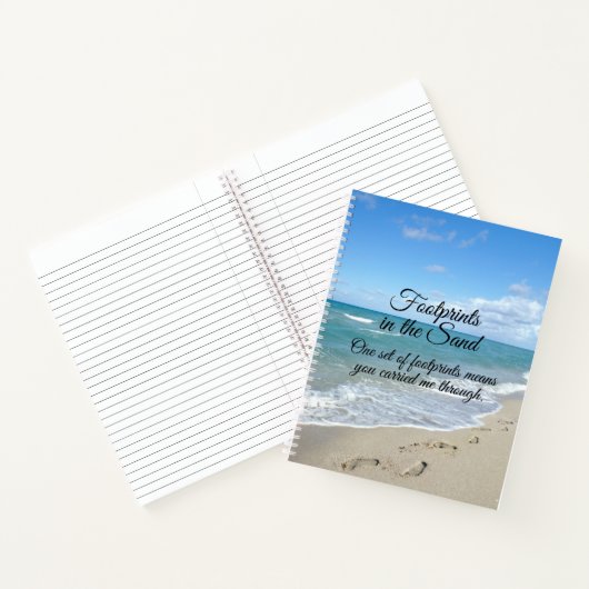Voetafdrukken in het zand-Inspirerend Christelijk Notitieboek (Binnen)