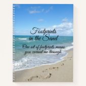 Voetafdrukken in het zand-Inspirerend Christelijk Notitieboek (Voorkant)
