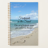 Voetafdrukken in het zand-Inspirerend Christelijk Planner (Voorkant)