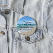 Voetafdrukken in het zand-Inspirerend Christelijk Ronde Button 7,6 Cm (In situ)