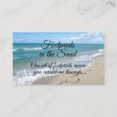 Voetafdrukken in het zand-Inspirerend Christelijk Visitekaartje (Achterkant)