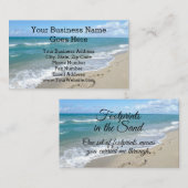 Voetafdrukken in het zand-Inspirerend Christelijk Visitekaartje (Voorkant / Achterkant)