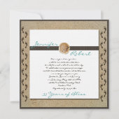 Voetafdrukken in het zand jubileumuitnodiging kaart (Voorkant)