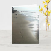 voetafdrukken in het zand (kaart) kaart (Gele Bloem)