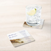 voetafdrukken in het zand kartonnen onderzetters (Insitu)