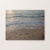 Voetafdrukken in het zand legpuzzel (Horizontaal)