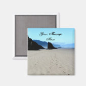 voetafdrukken in het zand magneet (Voorkant / Achterkant)