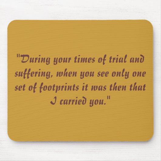 Voetafdrukken in het zand muismat (Voorkant)