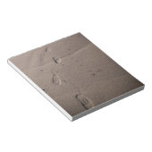 Voetafdrukken in het zand notitieblok (Schuin)