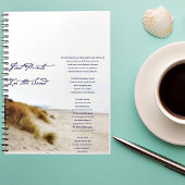 voetafdrukken in het zand notitieboek