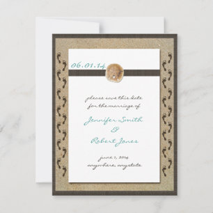 Voetafdrukken in het Zand Opslaan van de Datum Save The Date