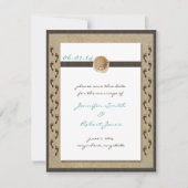 Voetafdrukken in het Zand Opslaan van de Datum Save The Date (Voorkant)