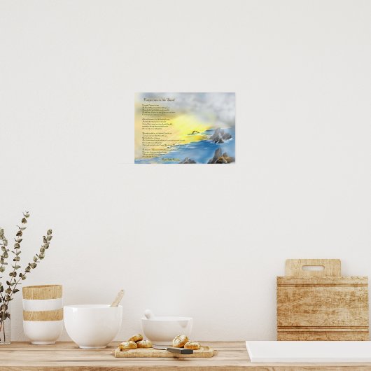 Voetafdrukken in het zand... poster (Keuken)