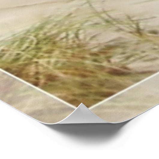 voetafdrukken in het zand poster (Hoek)