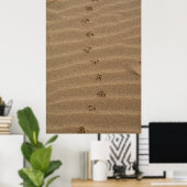 Voetafdrukken in het zand poster (Thuiskantoor)
