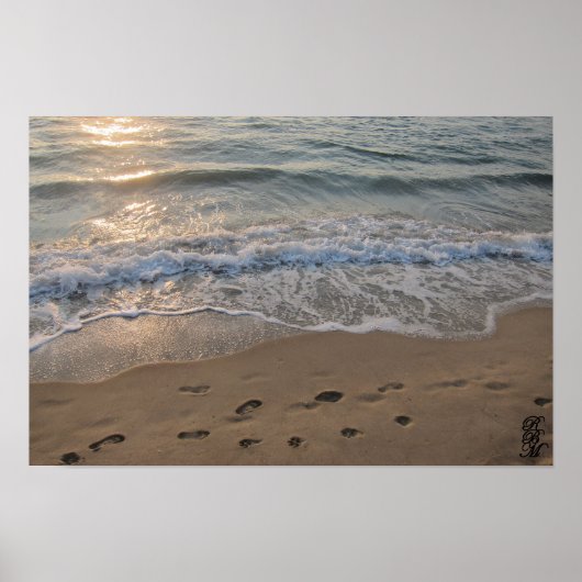 Voetafdrukken in het Zand Poster (Voorkant)
