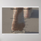 voetafdrukken in het zand poster (Voorkant)