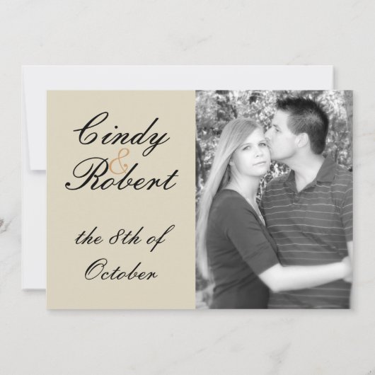 Voetafdrukken in het zand "Save the date" Save The Date (Achterkant)