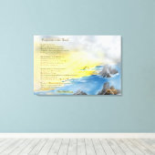 Voetafdrukken in het zand schilderen canvas afdruk (Insitu (Houten vloer))