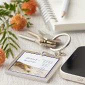 voetafdrukken in het zand sleutelhanger (Voorkant Rechts)