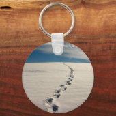 Voetafdrukken in het zand sleutelhanger (Voorkant)