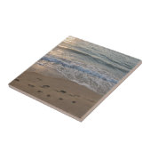 Voetafdrukken in het zand tegeltje (Zijkant)