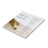 voetafdrukken in het zand tegeltje (Zijkant)