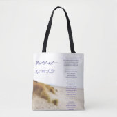 voetafdrukken in het zand tote bag (Voorkant)