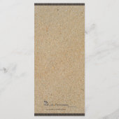 Voetafdrukken in het Zandbruiloft Menu (Achterkant)