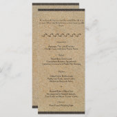 Voetafdrukken in het Zandbruiloft Menu (Voorkant / Achterkant)