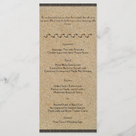 Voetafdrukken in het Zandbruiloft Menu