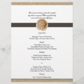 Voetafdrukken in het Zandbruiloft Menu (Voorkant)