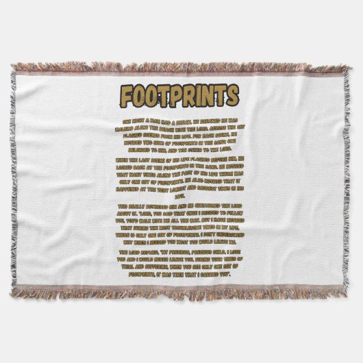 Voetafdrukken in het zandgebed deken (Voorkant)