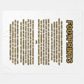 Voetafdrukken in het zandgebed fleece deken (Voorkant (Horizontaal))