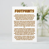 Voetafdrukken in het Zandgebed Groet Kaart (Staand voorkant)