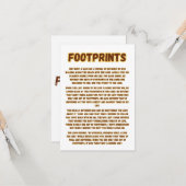 Voetafdrukken in het Zandgebed Groet Kaart (Voorkant / Achterkant in situ)