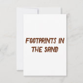 Voetafdrukken in het Zandgebed Groet Kaart (Achterkant)